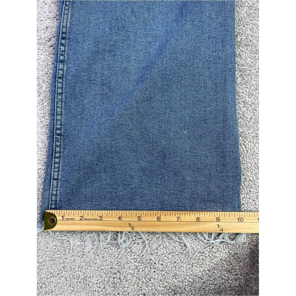 Zara Jeans Women’s 6 Blue Slim Fit Wide Leg Super High Rise Medium Wash Denim - Picture 9 of 10